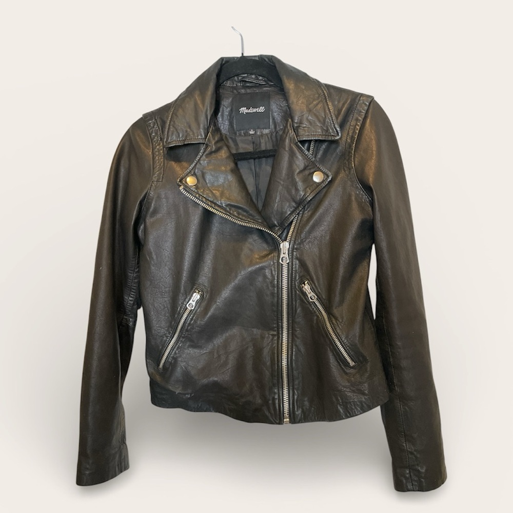 Madewell Black Leather Moto Jacket